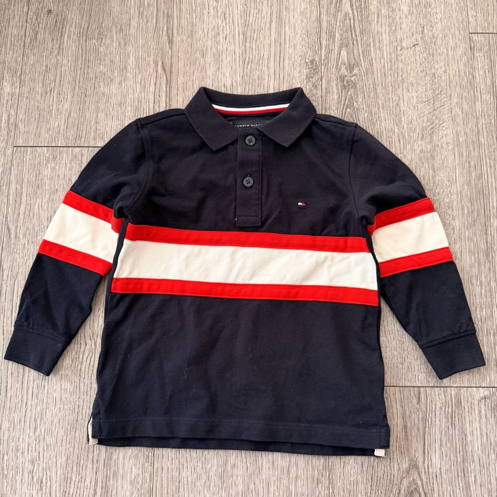 Tommy Hilfiger Kids Long Sleeve Polo shirt size 2-3t